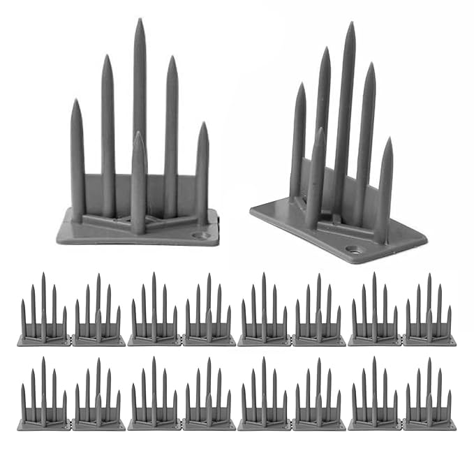 Birds Spike for Pigeon | Strong UV Treated Unbreakable Spikes | Uses at AC Cabinate Windows Railing - Grey
